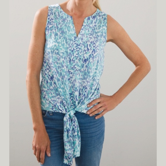 NWT Chico’s Coastal Animal Satin Tank - Picture 2 of 14